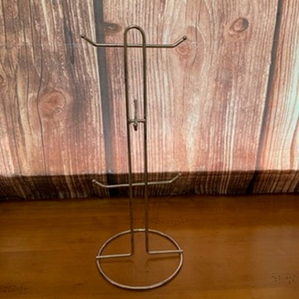 Silver Mug Tree Stand Holder Rack Holds 6 Mugs 15in Tall